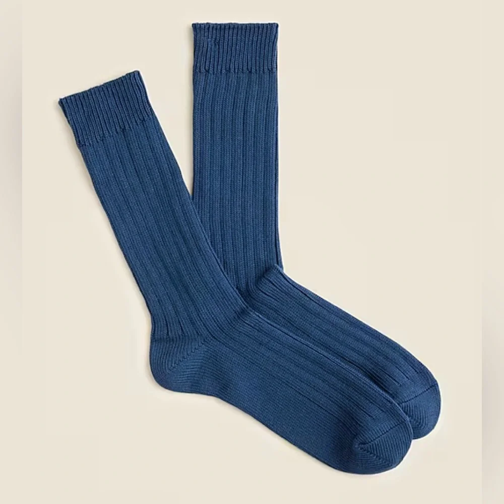 J.Crew Ribbed cotton-blend socks